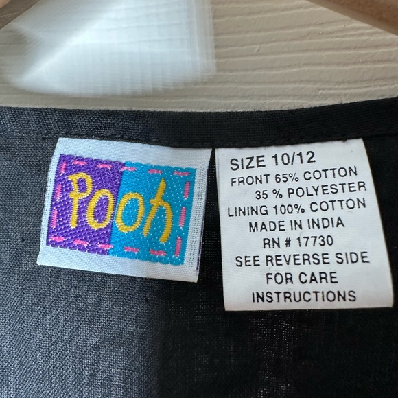 Vintage Winnie The Pooh Tapestry Vest Girls Size 10-12 - Picture 6 of 6